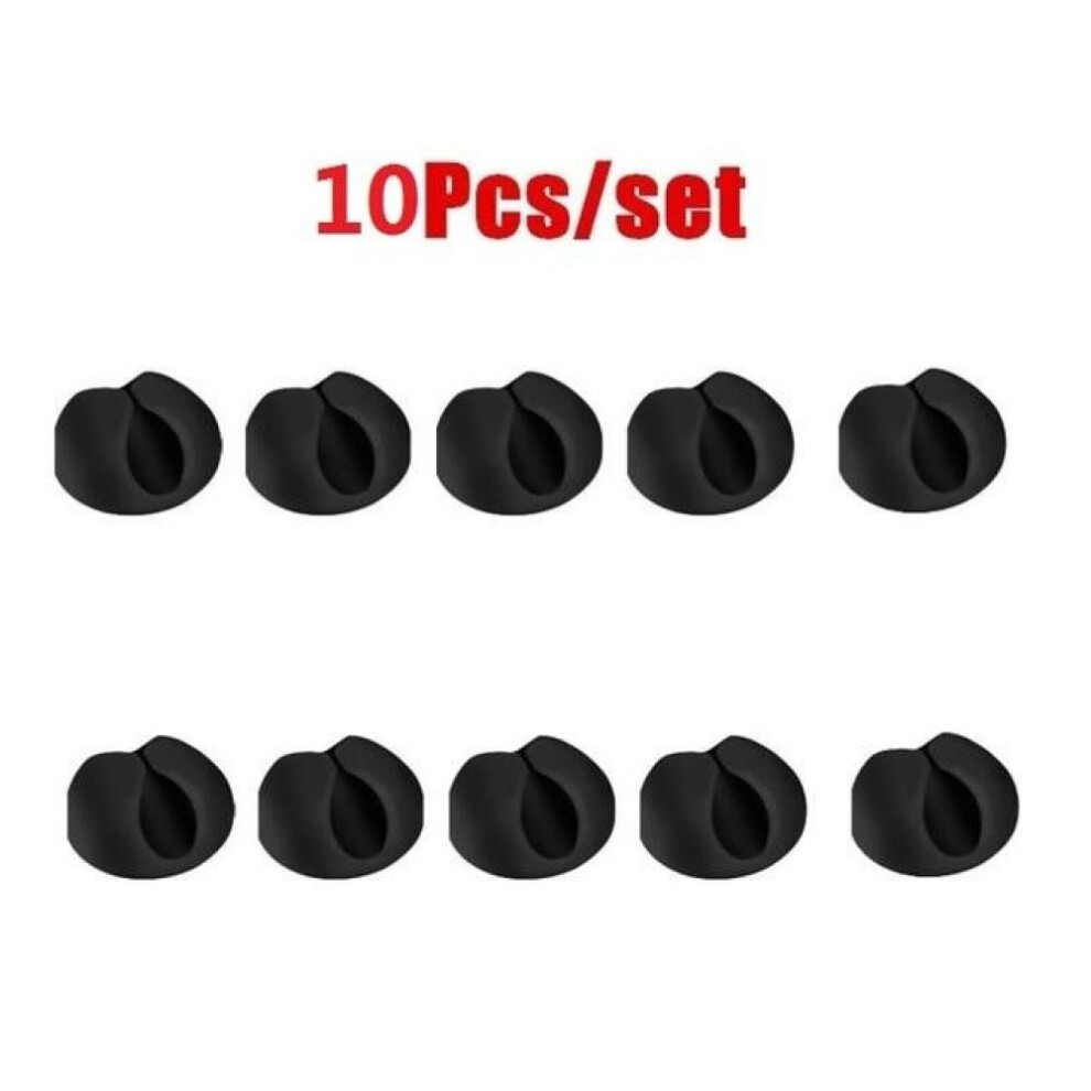 10pcs High Quality Car Wire Tie Clip Fixer Organizer Black Color Clamp Cord Cable Line Holder Computer USB Line Fastener