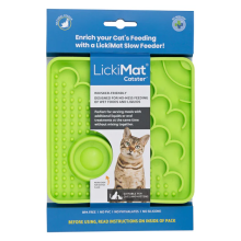 LickiMat Catster Cat Boredom Buster Fun Alternative To Feed Bowl Green