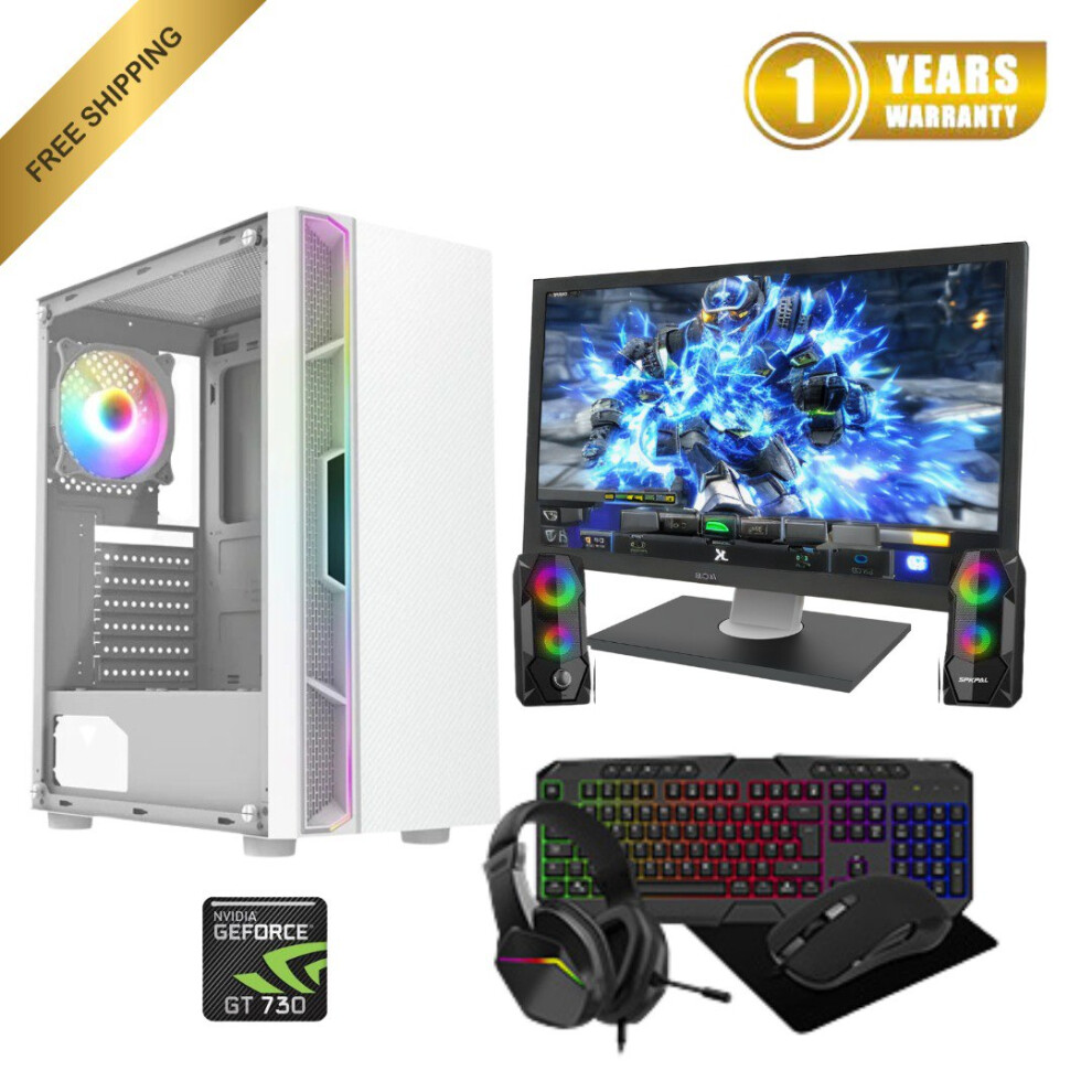 24'' M Fast Gaming Core I5 Pc Bundle 1Tb Hdd +240Gb Ssd 16Gb Ram Gt730+Speakers 766907906219
