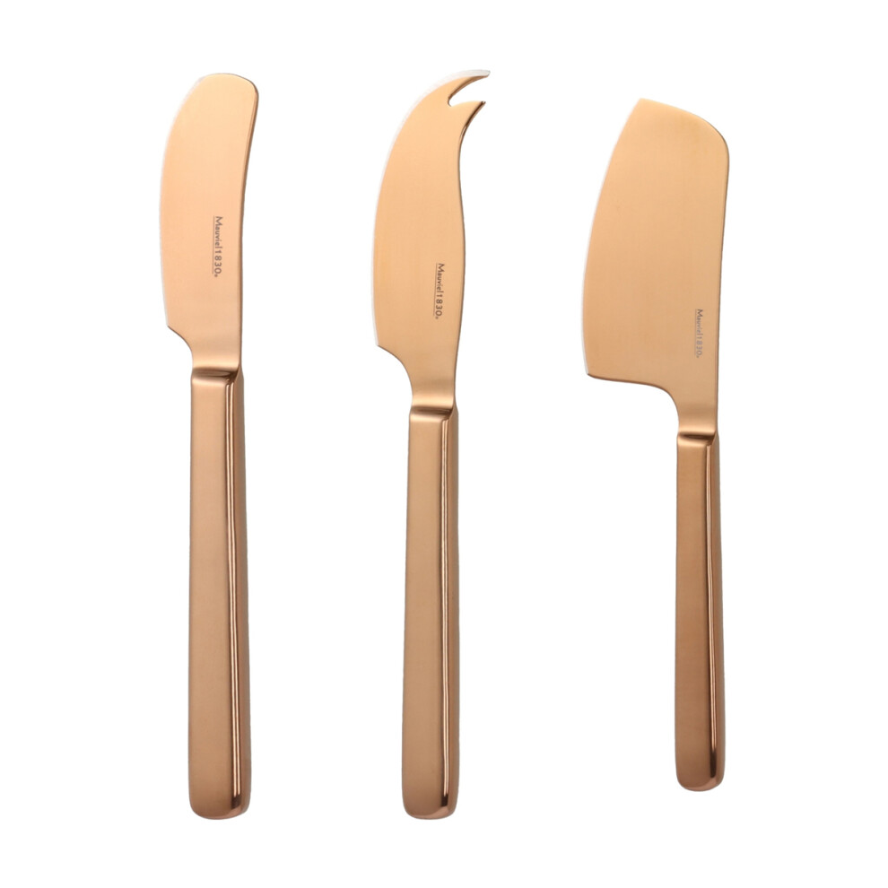 Mauviel 1830® 3 Piece Stainless Steel Cheese Knife Set