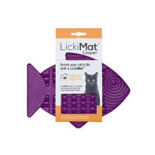 LickiMat Casper Cat Boredom Buster Reduce Destructive Behaviour Purple