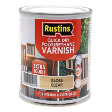 Rustins Quick Dry Polyurethane Varnish Extra Tough Gloss Clear 5L