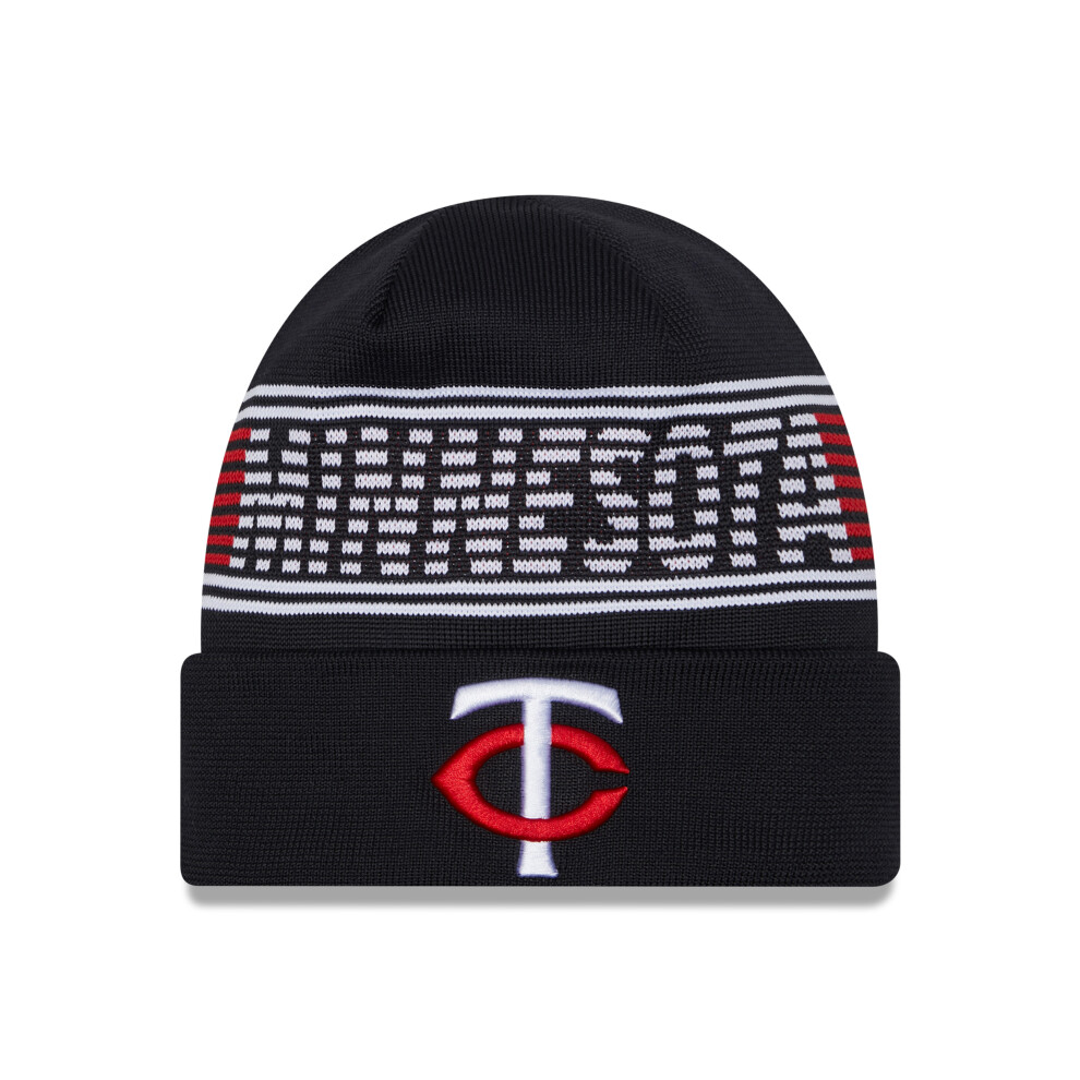 New Era Minnesota Twins Connect Dark Sport Knit Beanie Hat