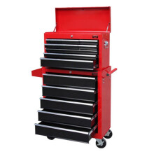 (Red/Black) X Large Tool Chest Top Cabinet Top Box And Rollcab Box With Drawer Divider