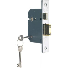 Yale 5 Lever Mortice Sashlock High Security 3 Inch 78 mm Backset Chrome Finish
