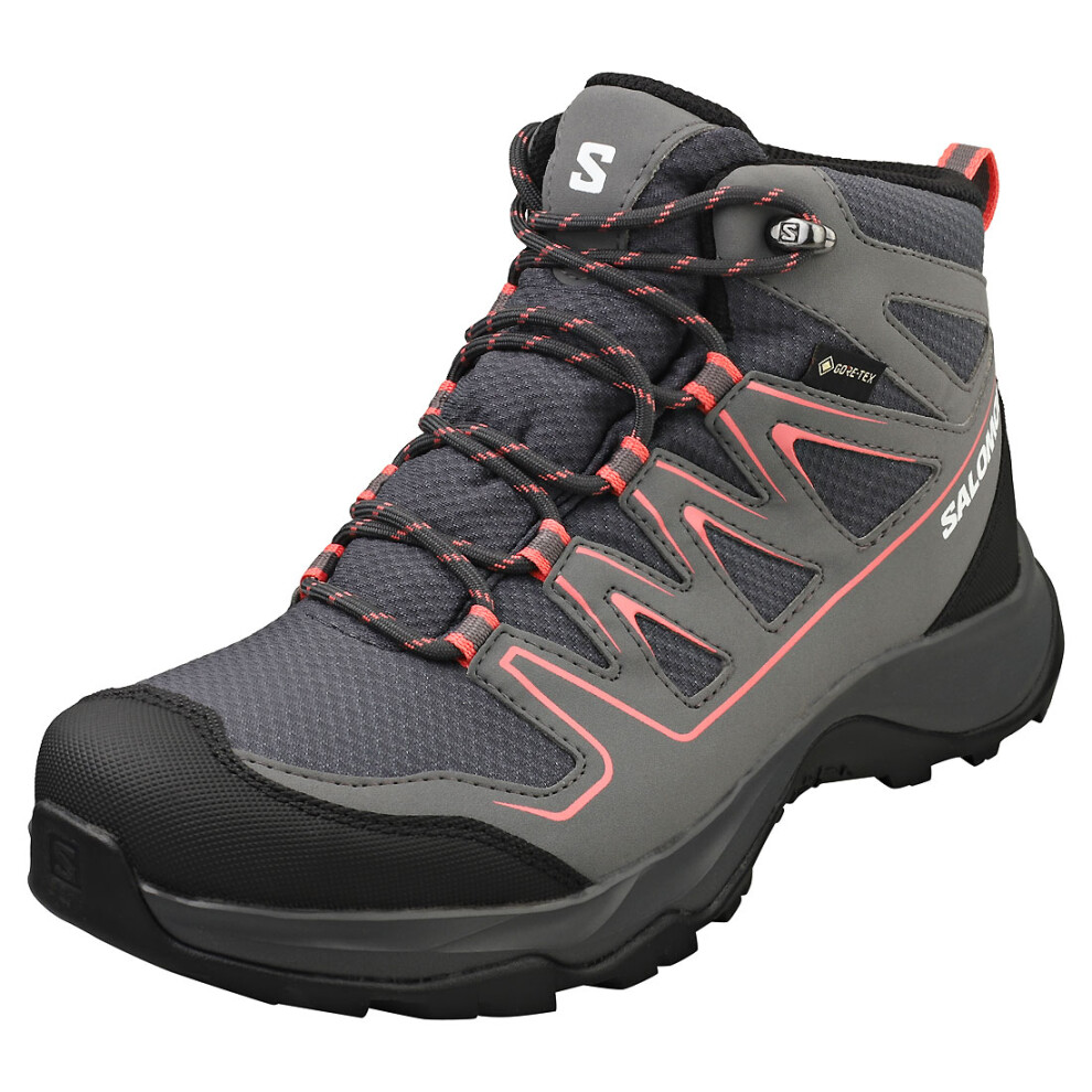 (7.5) Salomon Onis Mid Gore-tex Womens Ankle Boots in Grey Black