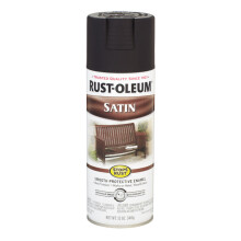 Rust-Oleum 7777830 Stops Rust Spray Paint, 12 oz, Satin Black