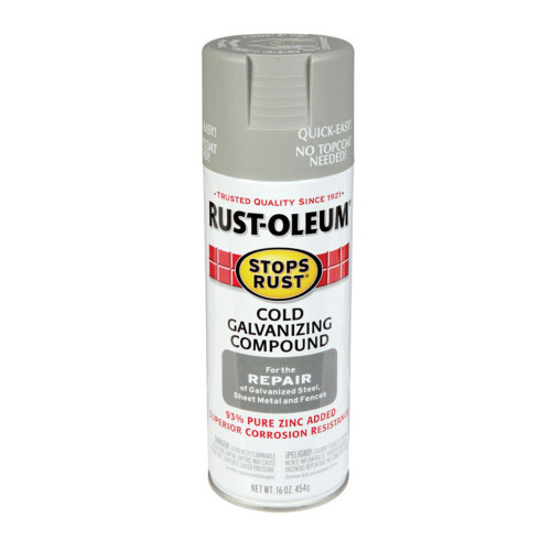 Rust-Oleum RUST-OLEUM Koud Galvanisatie Compound, Grijs Flat Zilver, 16oz. - 7785-830