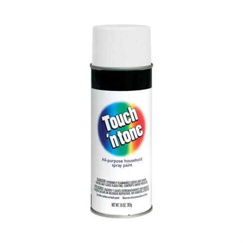 Rust-Oleum Touch N Tone Spray Paint 55280830, 10 oz, Flat White