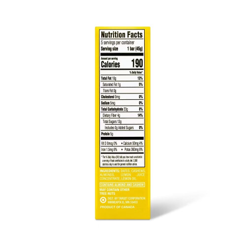 Good & Gather Lemon Nutrition Bars 5ct 1