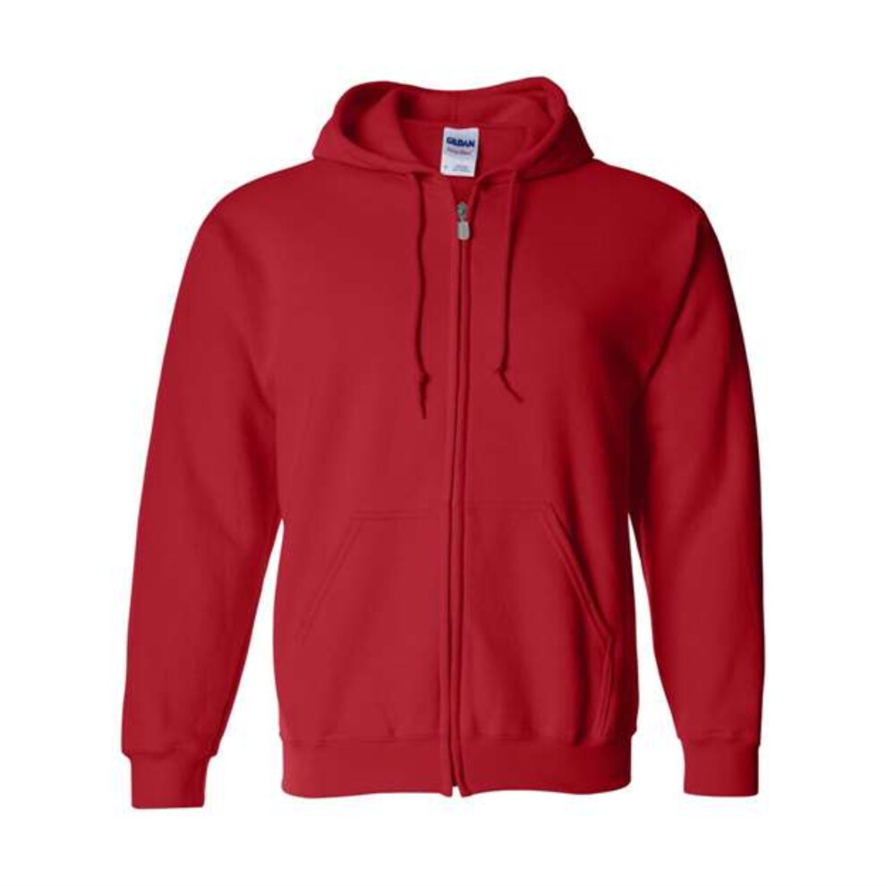 Gildan Heavy Blend FullZip Hooded Sweatshirt Red S