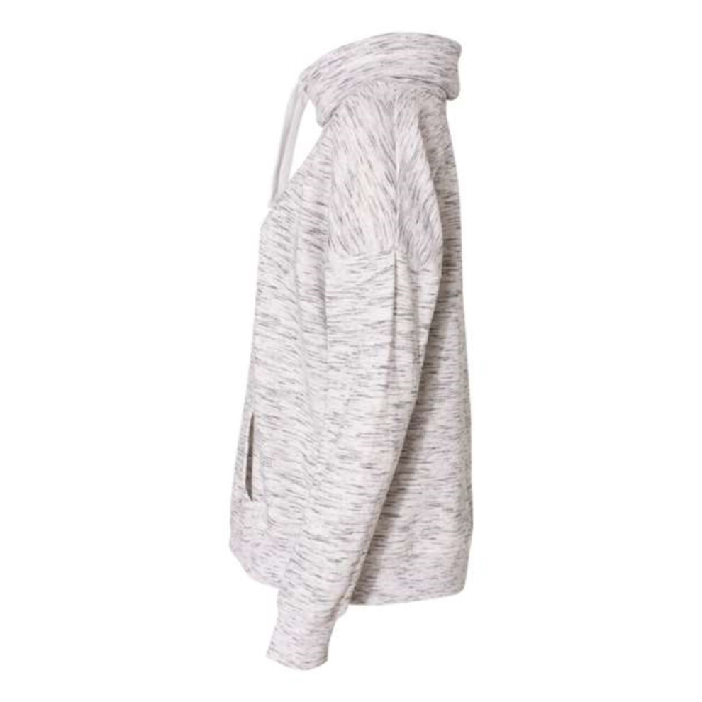 Sweat-shirt     col b   nitier en polaire m   lang   e pour femme de J America, blanc, S