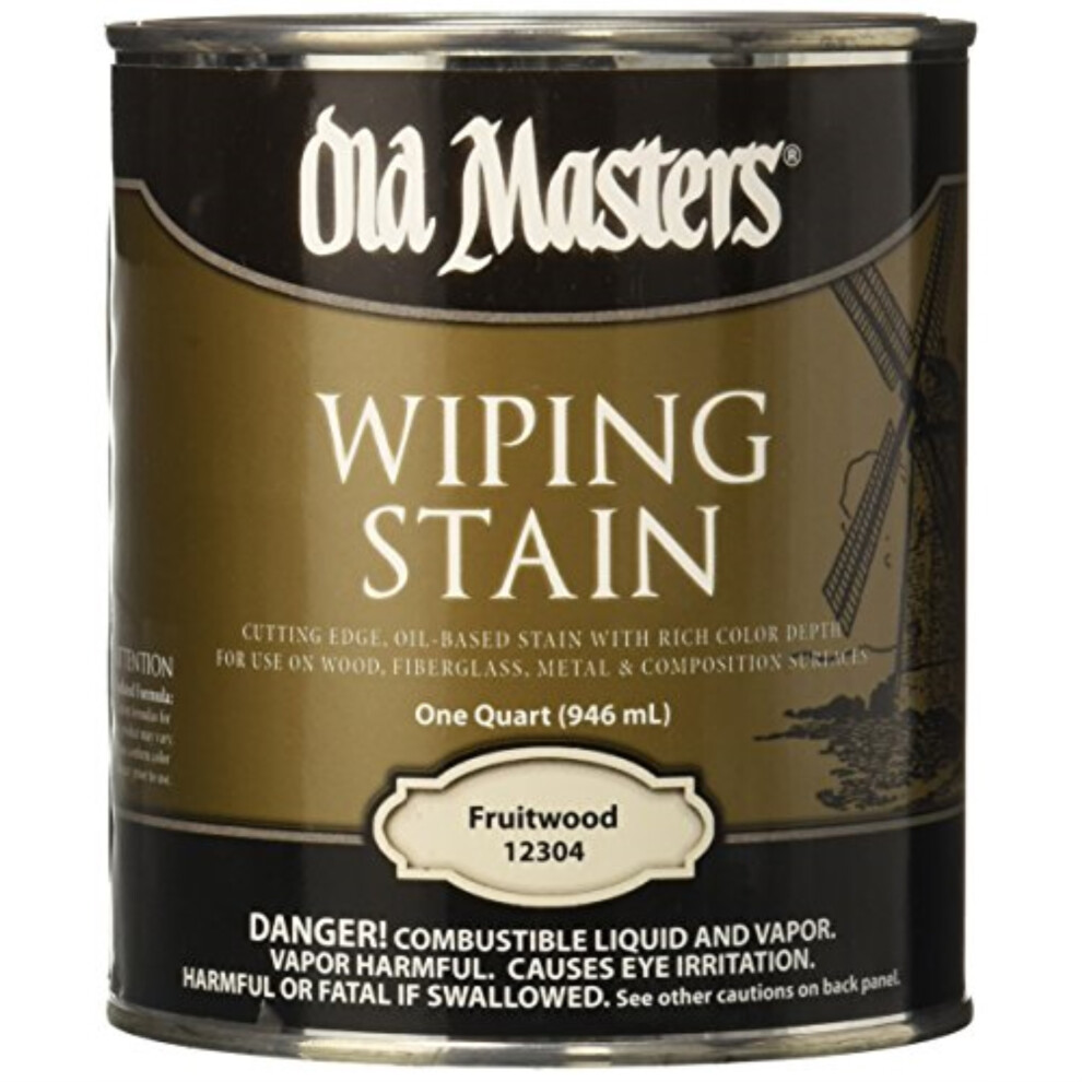 1621929 Wipe Stain Fruitwood Qt Old Masters Semi-Transparent Fruitwood Oil-Based Wiping Stain 1 Qt (Pack Of 4) 086348123045
