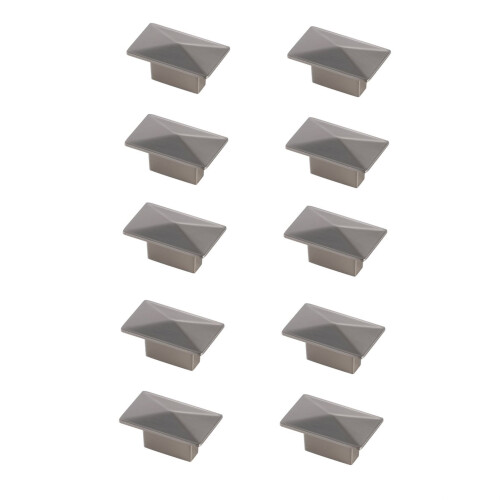 Perry 2"""" Brushed Nickel Rectangle Knob Multipack (Set of 10)