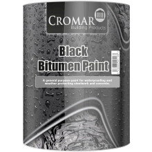 CROMAR Black Bitumen Paint WaterProof WeatherProof 1Ltr