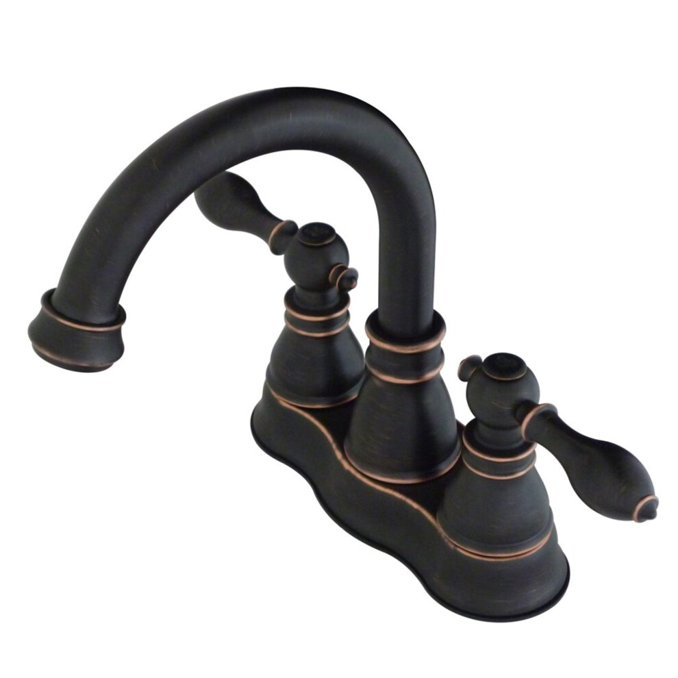 Photos - Tap Kingston Brass Fauceture FSC1616ACL 4 in. Centerset Bathroom Faucet Naples Bronze B072BWMJF1 