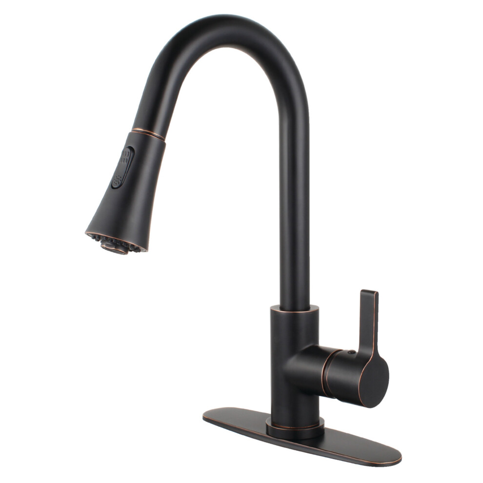 Photos - Tap Gourmetier LS8726CTL Continental SingleHandle PullDown Kitchen Faucet Naples Bronze B07M7QM814