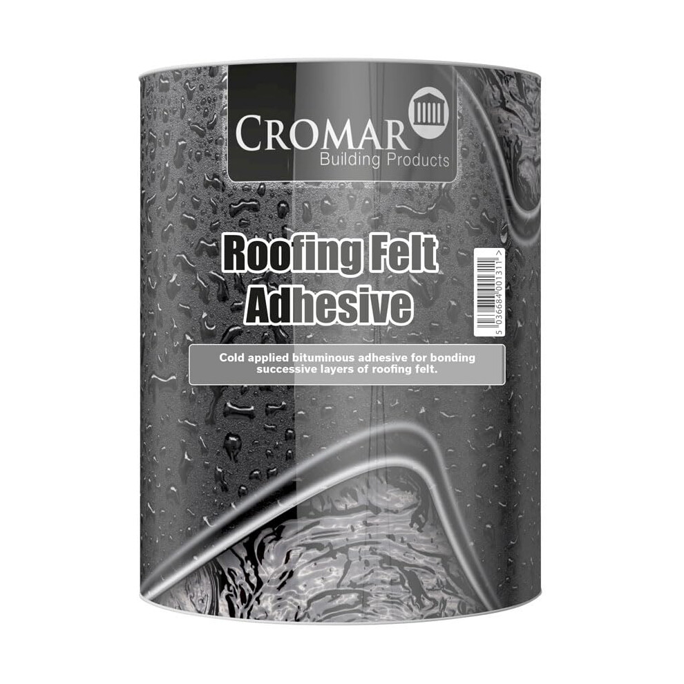 Roofing Felt Adhesive Shed Successive Layers Of WaterProof Black 5 Ltr