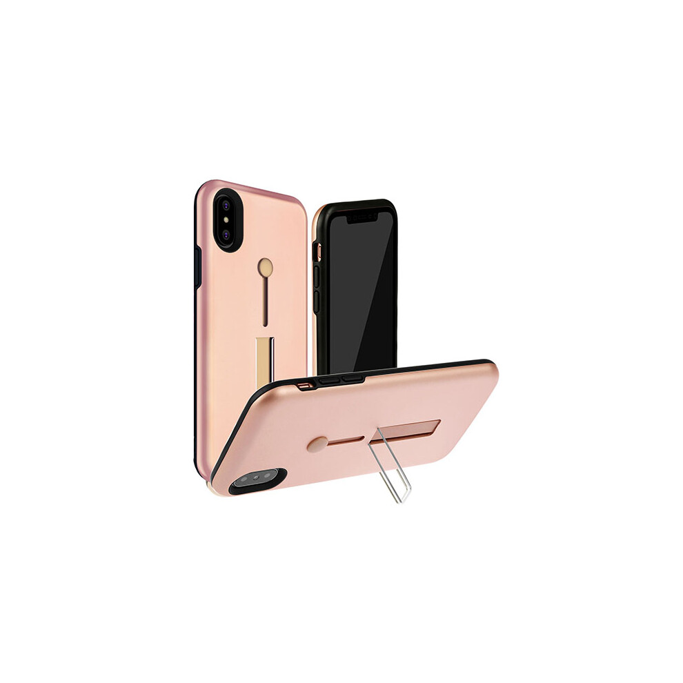 Vingerband Telefoonhoesje Voor Iphone X Valbescherming Vingerring Robuust Telefoonhoesje Met Standaard Dubbellaagse Hoes-image