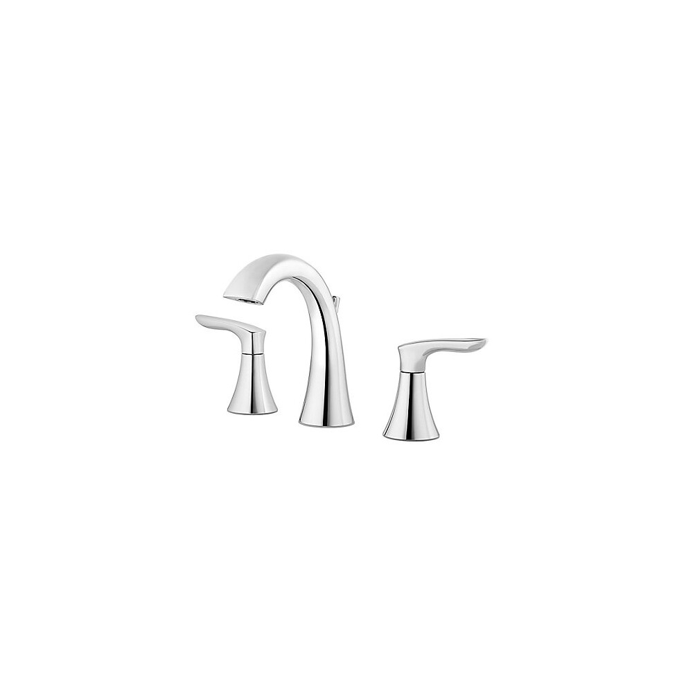 Pfister Two Handle Widespread Lavatory Faucet All Metal Drain Polished Chrome 038877619742