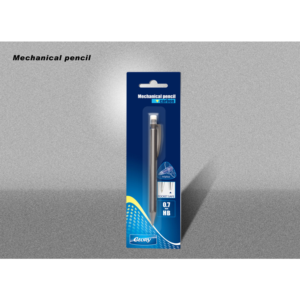 Triangular Mechanical Pencil 7mm Carded CASE PACK Of 50