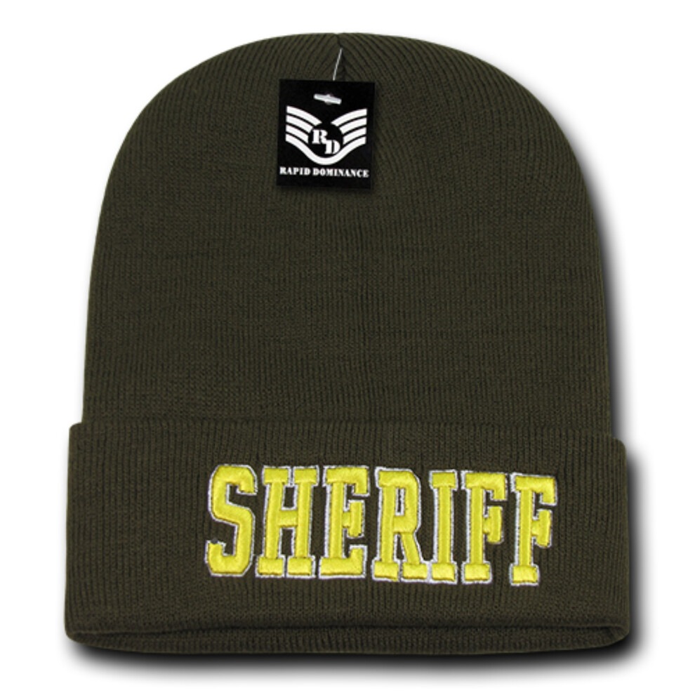 PubSafety Long Beanies Sheriff Olive