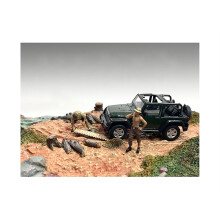 4X4 Mechanics 2 Piece Diecast Figure Set 1 for 1/43 Scale Models by American Diorama
