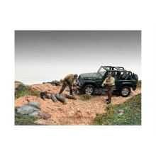 4X4 Mechanics 2 Piece Diecast Figure Set 2 for 143 Scale Models by American Diorama