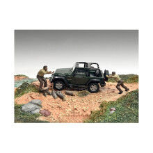 4X4 Mechanics 2 Piece Diecast Figure Set 3 for 143 Scale Models by American Diorama