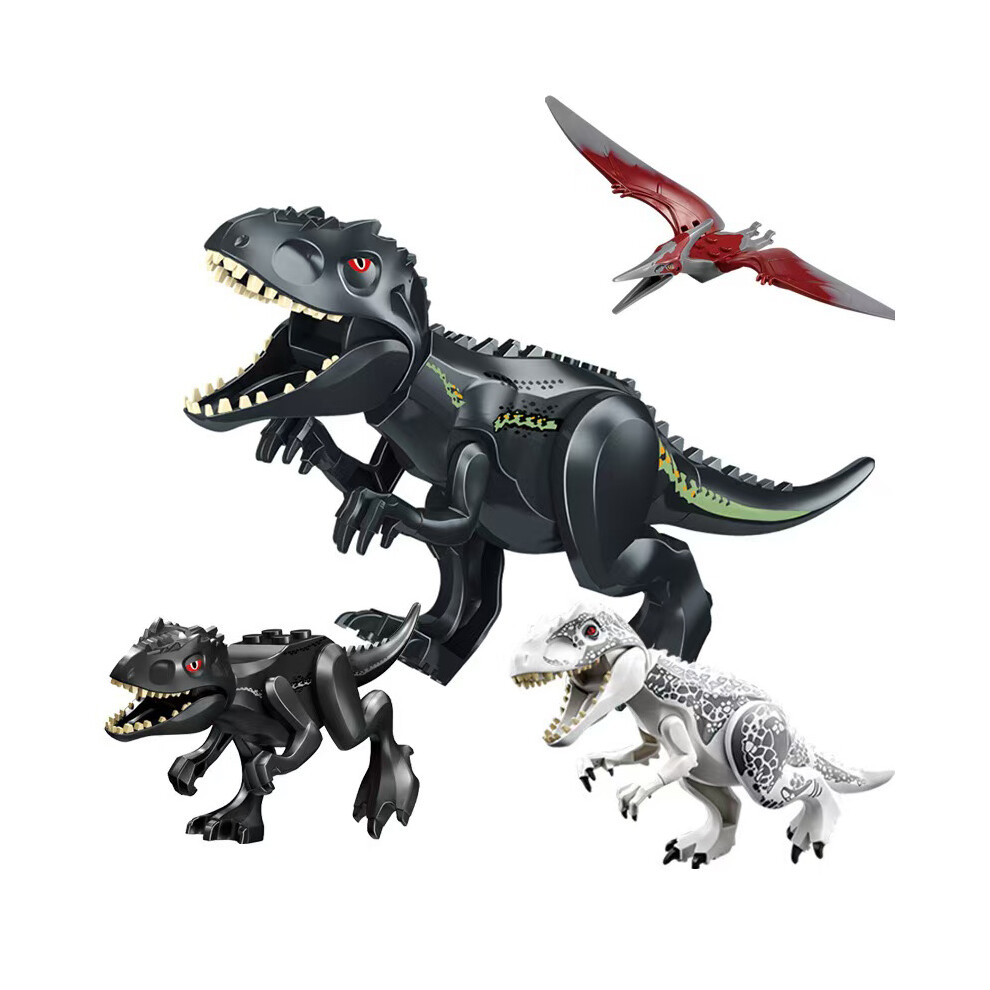 (4pcs-H) 4pcs Jurassic Dinosaur World Minifigures Toys Fit Lego