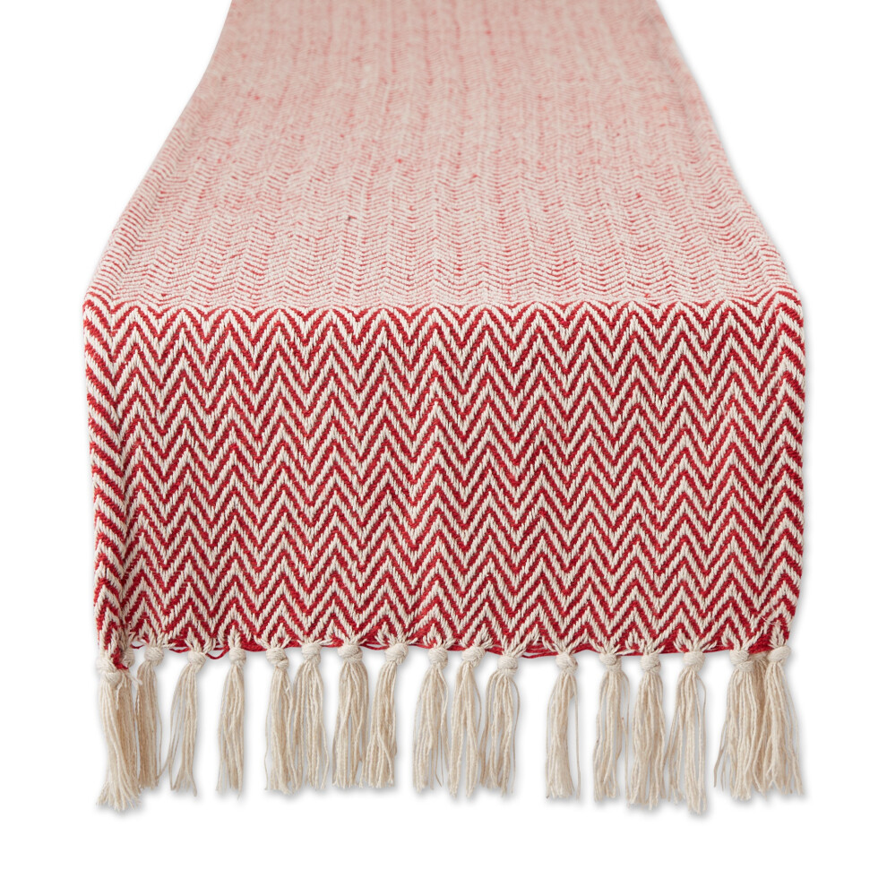 TANGO RED HANDLOOM CHEVRON TABLE RUNNER 15x108-image-OPC-PFQN5WF-NEW