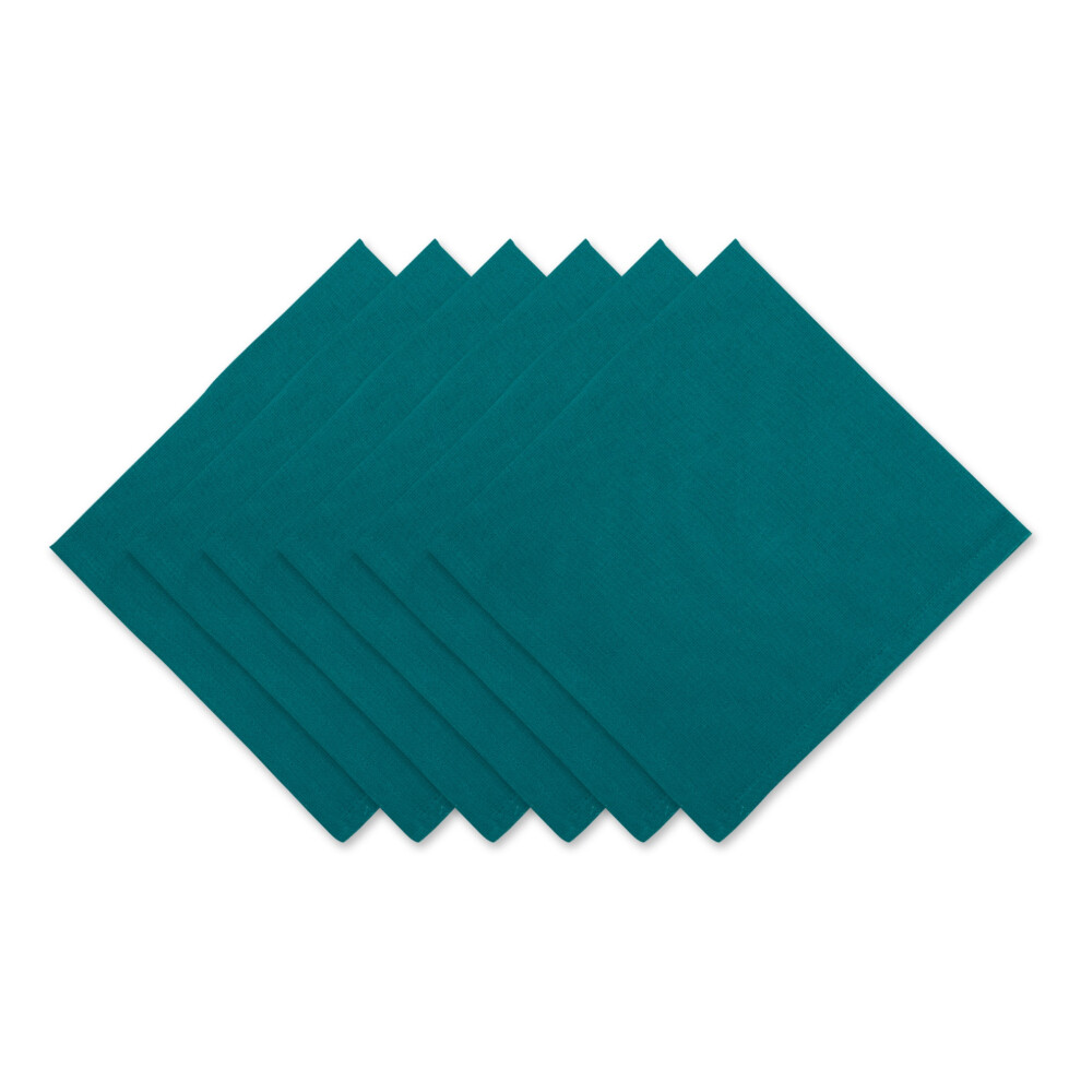 LOT DE 6 SERVIETTES DE TABLE UNIES BLEU TEMP   TE