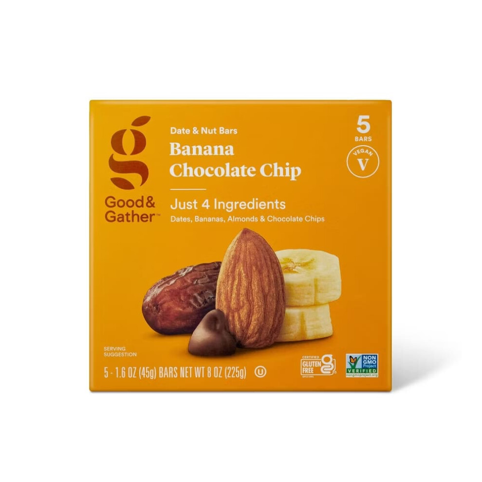 Good & Gather Banana Chocolate Chip Nutrition Bars 5Ct