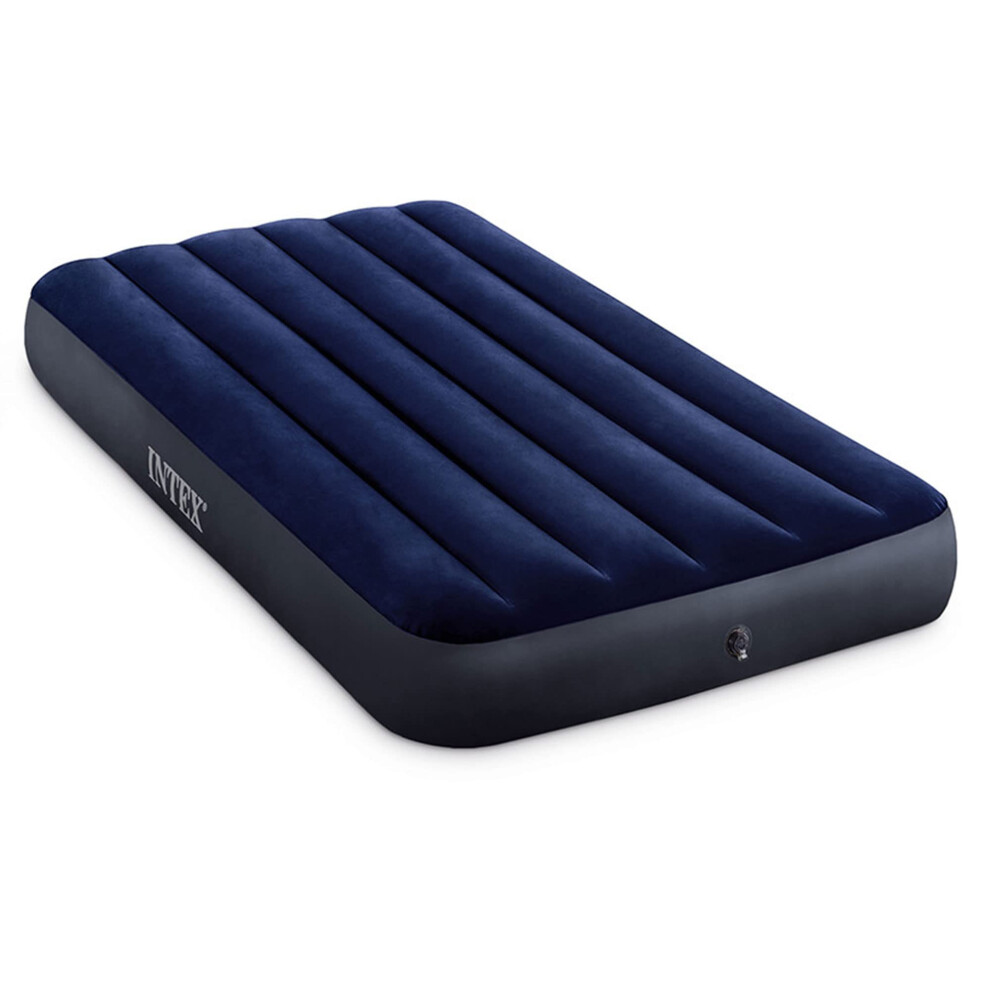 INTEX 75 x 39 x 10 Inch DuraBeam FiberTech Vinyl Standard Downy Air Mattress with Plush Top and 2in1 Valve  Twin Pump Not I