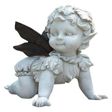Hi-Line Gift Ltd Crawling Baby Fairy, White