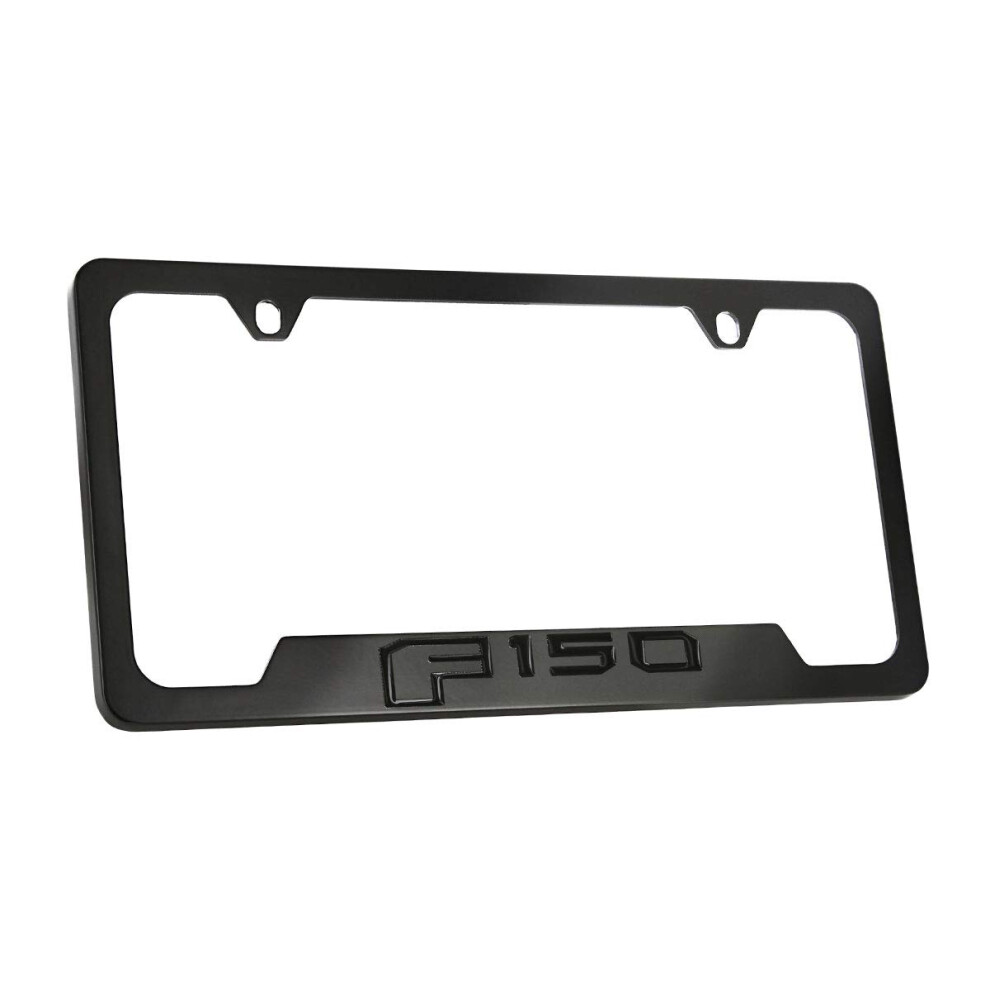 License Frame Inc Ford F 150 Blacked Out Style Metal License Plate Frame