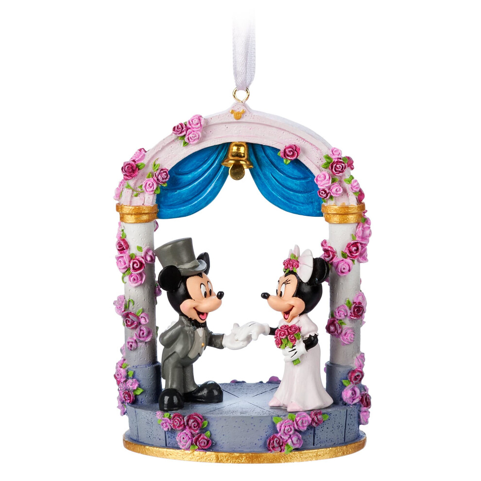 Disney Mickey And Minnie Mouse Figural Wedding Ornament