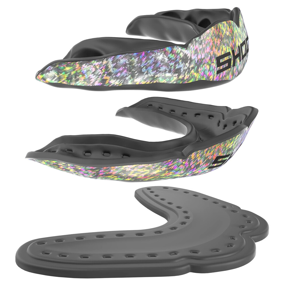 Shock Doctor SD1088080031OSFA MicroFit Iridescent Iridescent Silver AdultOSFA