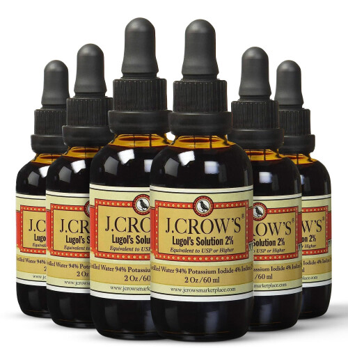 JCROWS Lugols Solution of Iodine 2 2 oz Six Pack 6 Bottles