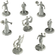 Monster Townsfolk Mini Fantasy Figures- 8PC Pub Workers Non Player Postacie NPC Miniatures- 1 """" Kompatybilny z lochami i smokami DND DND