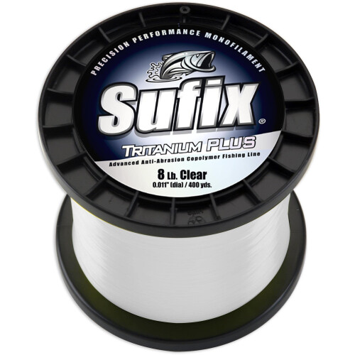 Sufix Tritanium Plus 14Pound Spool Size Fishing Line Clear  17Pound