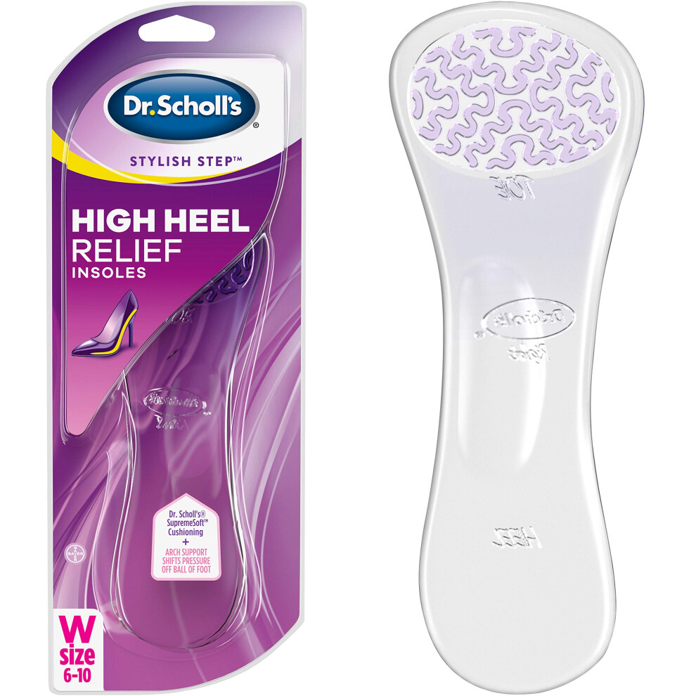 Dr Scholls Stylish Step High Heel Relief Insoles Size 6  10  Purple  1 Pair