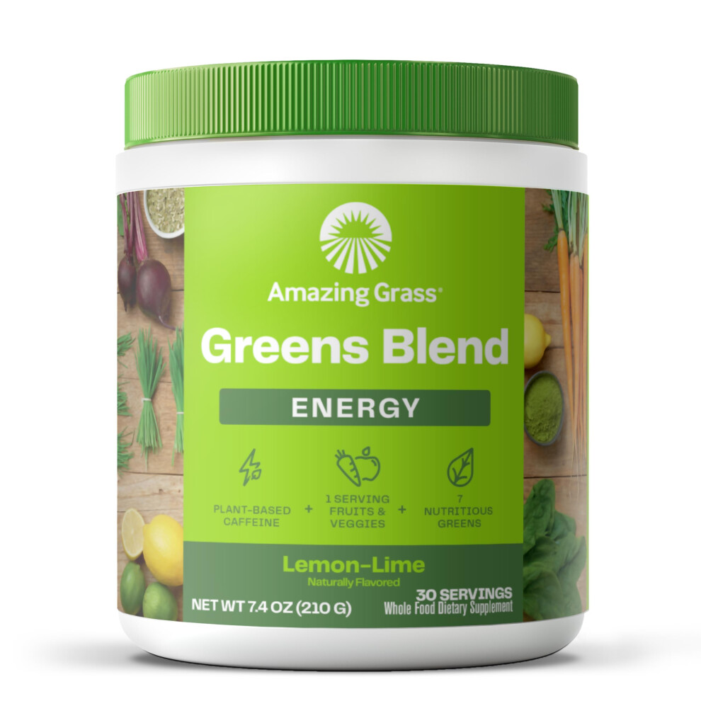 Photos - Vitamins & Minerals Amazing Toys Amazing Grass Green Superfood Energy Smoothie Mix Super Greens Powder Plant Based Caffeine with Green Tea and Flax Seed Noo 