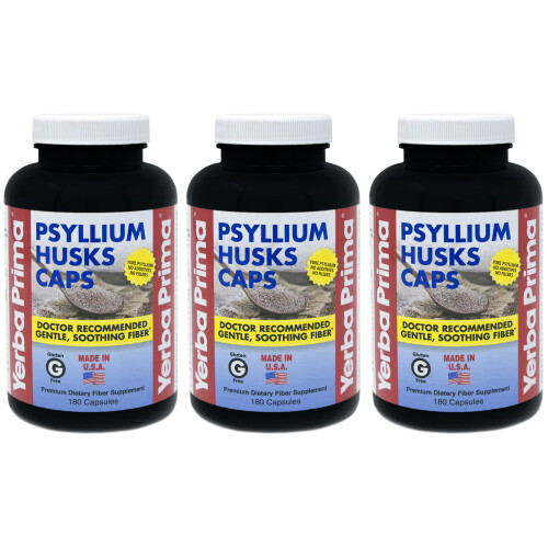 Yerba Prima, Capsules de Téguments de Psyllium, 180 Capsules