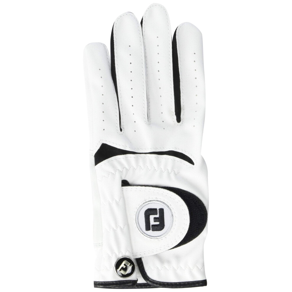 FootJoy Junior Golf Glove  White MediumLarge  Worn on Left Hand