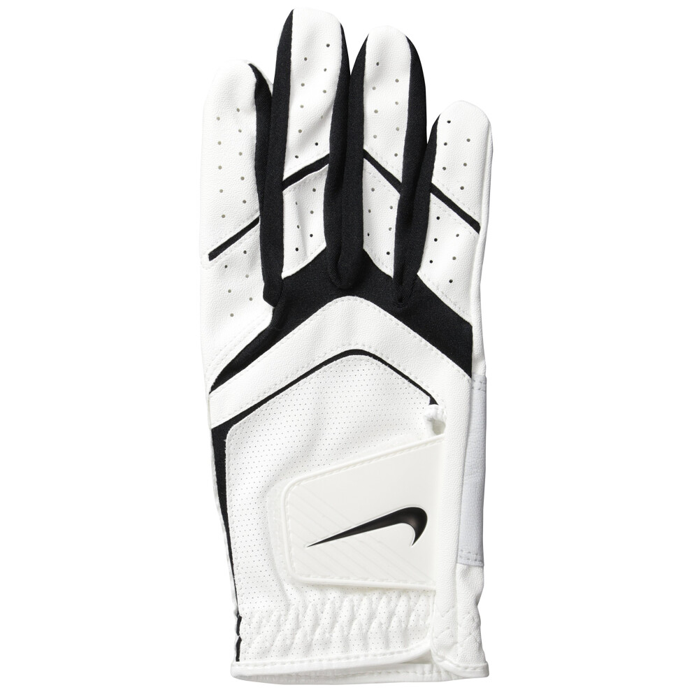 Nike Mens Dura Feel Golf Glove White MediumLarge Right Hand