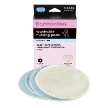 Bamboobies Reusable  Washable  UltraAbsorbent Overnight Nursing Pads for Breastfeeding  Super Soft Rayon Made From Bamboo  Mil