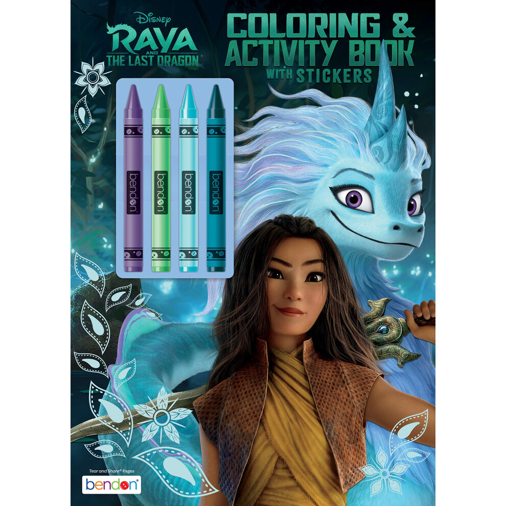 Disney Raya and The Last Dragon 48Page Coloring and Activity Book with 4 Crayons 50781