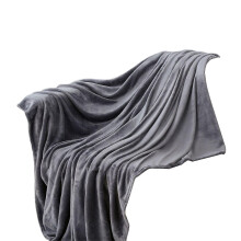 (Dark Gray, 70x100cm) Coral Fleece Blankets Super Soft Shaggy Universal Solid-color Fleece Blankets For Sofa