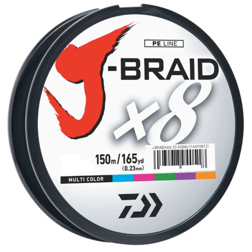 Daiwa JBRAIDX8  Filler Spool  MultiColor  Mono Dia 8lb